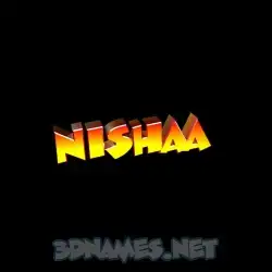 nishaa in Black Background style - 3D name wallpaper