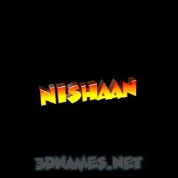 nishaan in Black Background style - 3D name wallpaper