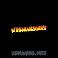 nishakshay in Black Background style - 3D name wallpaper