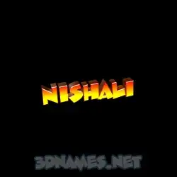 nishali in Black Background style - 3D name wallpaper