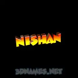 nishan in Black Background style - 3D name wallpaper