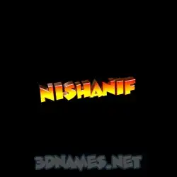 nishanif in Black Background style - 3D name wallpaper