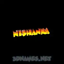 nishanka in Black Background style - 3D name wallpaper
