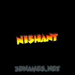 nishant in Black Background style - 3D name wallpaper