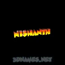 nishanth in Black Background style - 3D name wallpaper