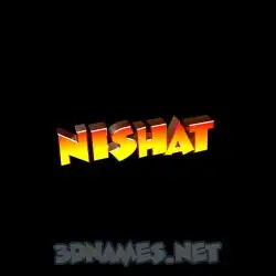 nishat in Black Background style - 3D name wallpaper