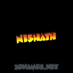 nishath in Black Background style - 3D name wallpaper