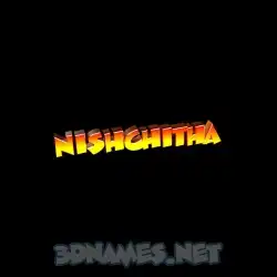 nishchitha in Black Background style - 3D name wallpaper