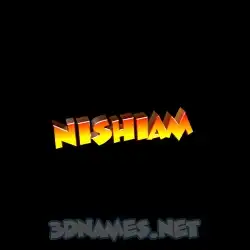 nishiam in Black Background style - 3D name wallpaper