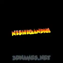 nishigandha in Black Background style - 3D name wallpaper