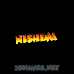 nishima in Black Background style - 3D name wallpaper