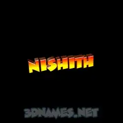 nishith in Black Background style - 3D name wallpaper