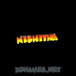 nishitha in Black Background style - 3D name wallpaper