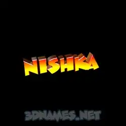 nishka in Black Background style - 3D name wallpaper