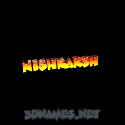 nishkarsh in Black Background style - 3D name wallpaper
