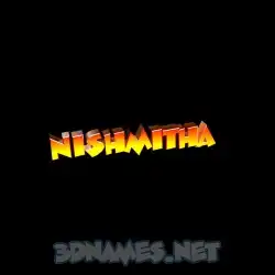 nishmitha in Black Background style - 3D name wallpaper
