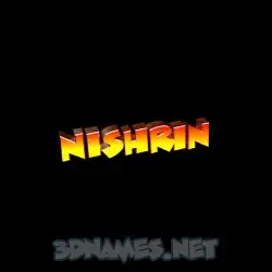 nishrin in Black Background style - 3D name wallpaper