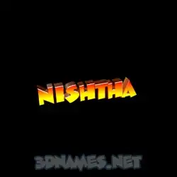 nishtha in Black Background style - 3D name wallpaper