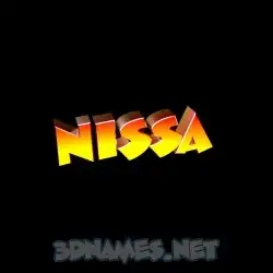 nissa in Black Background style - 3D name wallpaper