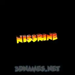 nissrine in Black Background style - 3D name wallpaper