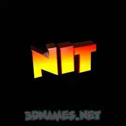nit in Black Background style - 3D name wallpaper