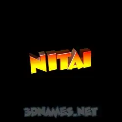 nitai in Black Background style - 3D name wallpaper