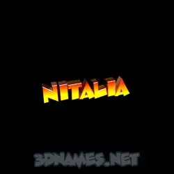 nitalia in Black Background style - 3D name wallpaper
