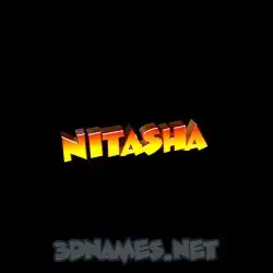 nitasha in Black Background style - 3D name wallpaper