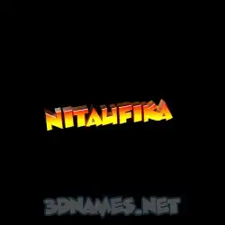 nitaufika in Black Background style - 3D name wallpaper