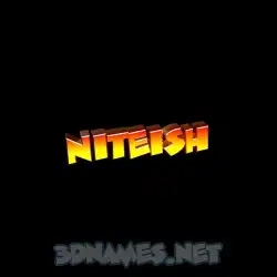 niteish in Black Background style - 3D name wallpaper