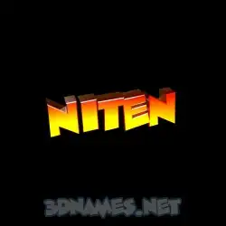 niten in Black Background style - 3D name wallpaper