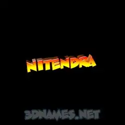 nitendra in Black Background style - 3D name wallpaper