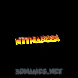 nithaecca in Black Background style - 3D name wallpaper