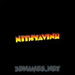 nithyavinu in Black Background style - 3D name wallpaper