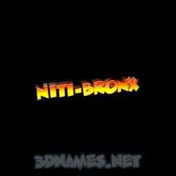 niti-bronx in Black Background style - 3D name wallpaper