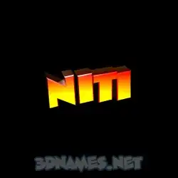 niti in Black Background style - 3D name wallpaper