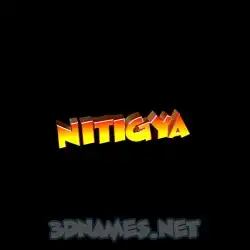nitigya in Black Background style - 3D name wallpaper