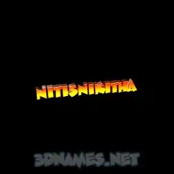 nitisnikitha in Black Background style - 3D name wallpaper
