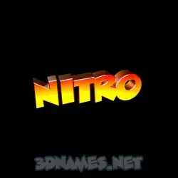 nitro in Black Background style - 3D name wallpaper