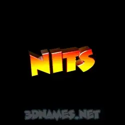 nits in Black Background style - 3D name wallpaper