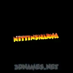 nittinsharma in Black Background style - 3D name wallpaper