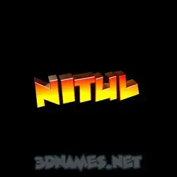 nitul in Black Background style - 3D name wallpaper