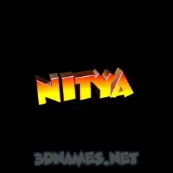 nitya in Black Background style - 3D name wallpaper