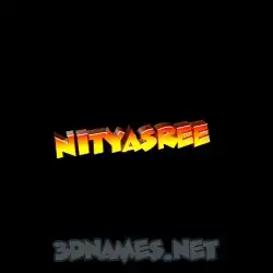 nityasree in Black Background style - 3D name wallpaper