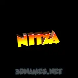 nitza in Black Background style - 3D name wallpaper