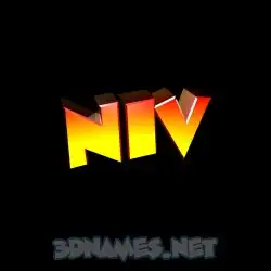 niv in Black Background style - 3D name wallpaper