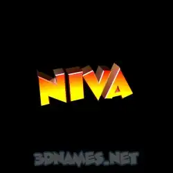 niva in Black Background style - 3D name wallpaper