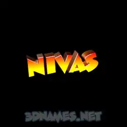 nivas in Black Background style - 3D name wallpaper