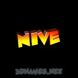 nive in Black Background style - 3D name wallpaper