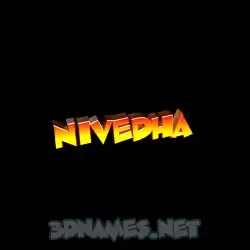 nivedha in Black Background style - 3D name wallpaper